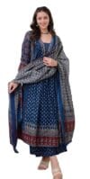 Revolze Women's Cotton Printed A Line Premium Kurti with Pant and Dupatta Set